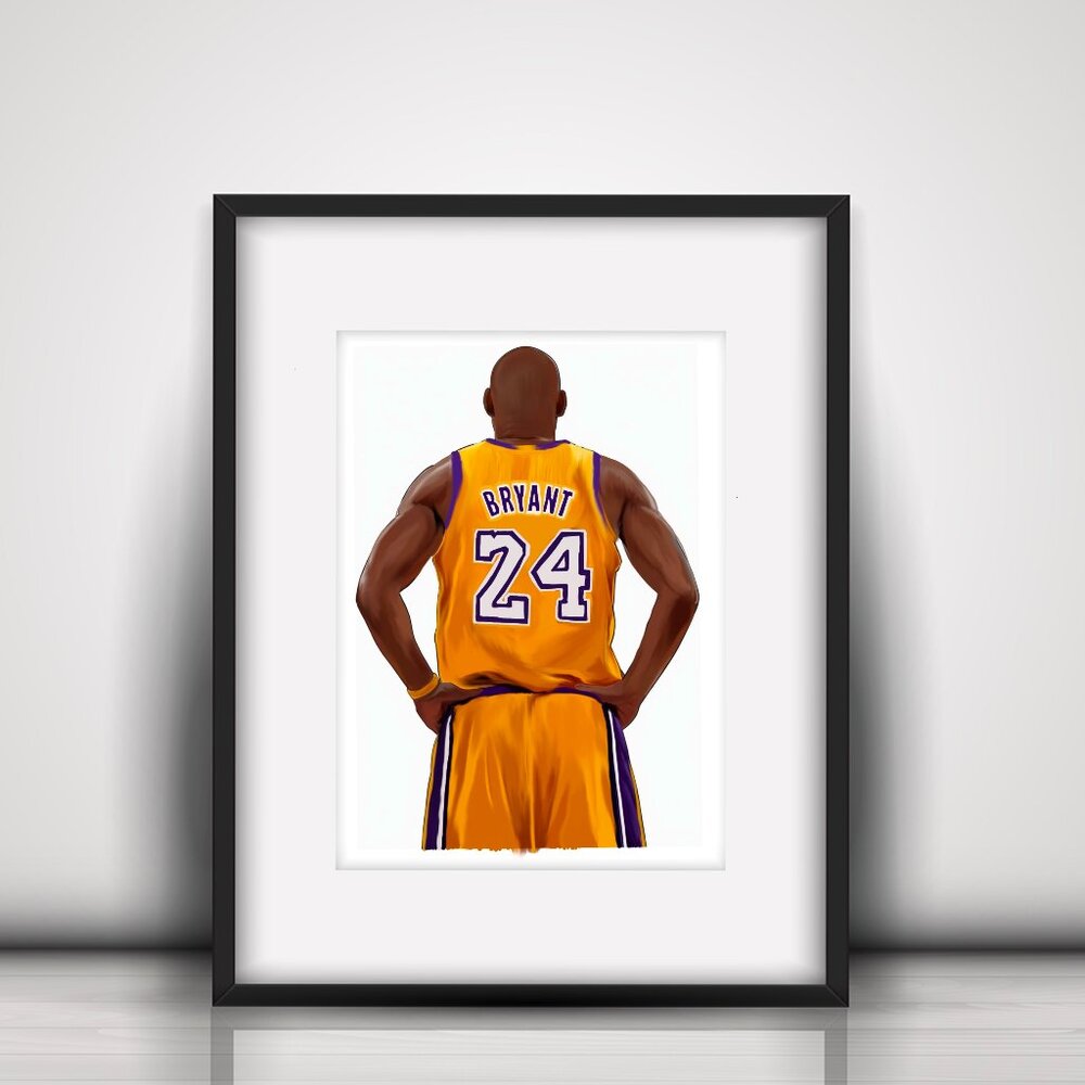 5x7 - GLOSSY -  Mamba Forever Basketball Player Art Print